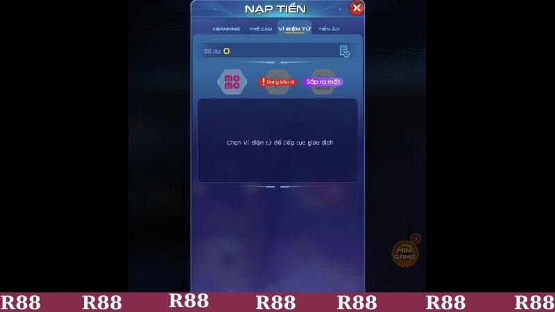 Cần lưu ý điều gì khi nạp tiền R88?